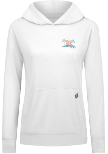 Levelwear Tampa Bay Rays Womens White Relay Bold Panoramic Spring Training Hooded Sweatshirt