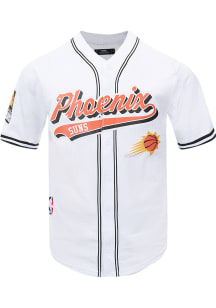 Pro Standard Phoenix Suns Mens White Script Tail Mesh Baseball Jersey