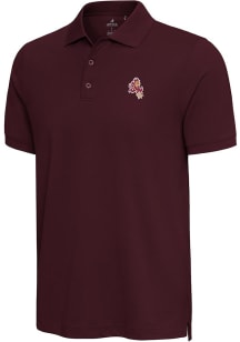 Antigua Arizona State Sun Devils Mens Maroon Nobel Short Sleeve Polo