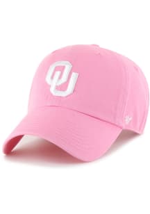 47 Oklahoma Sooners Pink Clean Up Womens Adjustable Hat