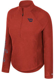 Colosseum Dayton Flyers Womens Navy Blue Gravity Qtr Zip Pullover