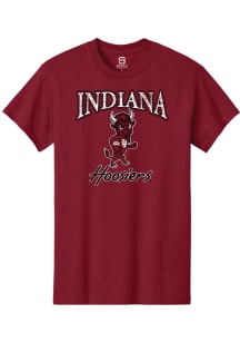 Summit Sportswear Indiana Hoosiers Red Distressed Vault Short Sleeve T Shirt
