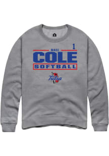 Maci Cole Tulsa Golden Hurricane Mens Graphite NIL Stacked Box Player Crew