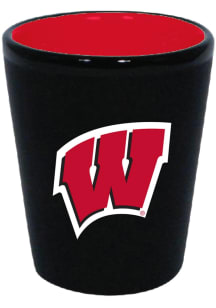 Wisconsin Badgers 2oz Matte Black Shot Glass
