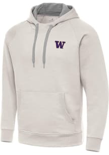 Antigua Washington Huskies Mens White Victory Long Sleeve Hoodie