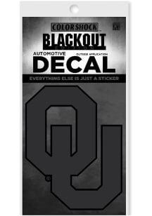 Oklahoma Sooners Black Out Auto Decal - Black