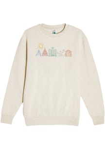 Detroit Womens White Colorful Icons Crew Sweatshirt