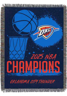 Oklahoma City Thunder 2025 NBA Finals Champions Woven Wall Hanging Tapestry Blanket