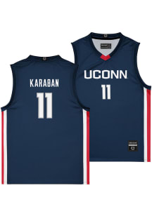 Alex Karaban  Campus Ink UConn Huskies Navy Blue NIL Jersey
