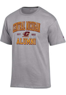 Champion Central Michigan Chippewas Grey Est Date Alumni Jersey Short Sleeve T Shirt