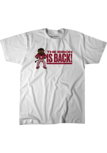 BreakingT Indiana Hoosiers White The Bison Is Back Short Sleeve Fashion T Shirt