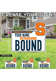 Syracuse Orange Personalized School Bound Yard Sign - White