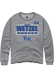 Gavin Wetzel Pitt Panthers Mens Graphite NIL Stacked Box Player Crew