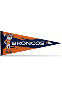 Denver Broncos Mascot Soft Felt Pennant - Navy Blue