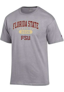 Champion Florida State Seminoles Grey Class of 2026 Jersey Short Sleeve T Shirt