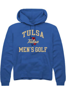 Rally Tulsa Golden Hurricane Mens Blue Men's Golf No 1 Long Sleeve Hoodie