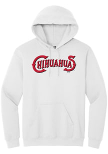 Summit Sportswear El Paso Chihuahuas Mens White Alt Logo Wordmark Long Sleeve Hoodie