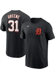 Riley Greene Detroit Tigers Black Pitch Black Short Sleeve Player T Shirt