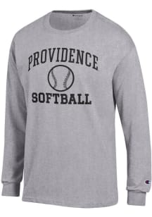 Champion Providence Friars Grey Softball Jersey Long Sleeve T Shirt