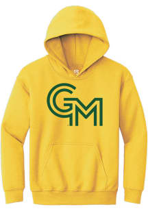 Summit Sportswear George Mason University Youth Gold Alt Logo Long Sleeve Hoodie