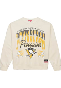 Mitchell and Ness Pittsburgh Penguins Womens White Star Player Crew Sweatshirt