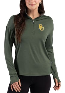 Cutter and Buck Baylor Bears Womens Green Forge Eco Qtr Zip