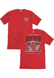 Where I’m From Ohio State Buckeyes Red 2026 Football Schedule Short Sleeve T Shirt
