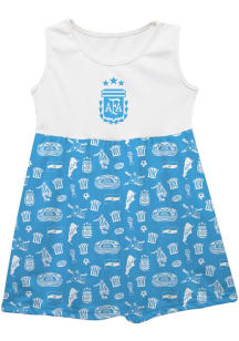 Vive La Fete Argentina National Team Baby Girls Light Blue Maddie Short Sleeve Dress