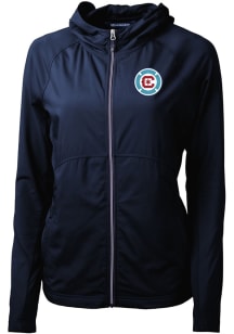 Cutter and Buck Chicago Fire Womens Navy Blue Adapt Eco Light Weight Jacket