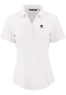 Cutter and Buck Penn State Nittany Lions Womens White Alumni Forge Eco Polo Short Sleeve Polo Shir..