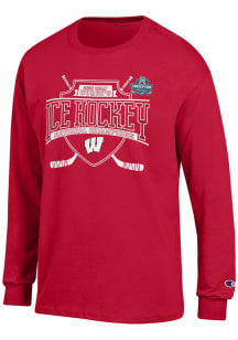 Champion Wisconsin Badgers Red Women's Hockey National Champs Jersey Long Sleeve T Shirt