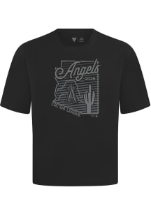 Levelwear Los Angeles Angels Black Signature Knit Sunrise Spring Training Short Sleeve Fashion T S..