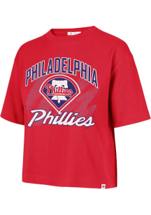 47 Philadelphia Phillies Womens Red Arch City Reed Short Sleeve T-Shirt