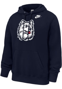 Nike UConn Huskies Mens Navy Blue VAULT HUSKEY Long Sleeve Hoodie