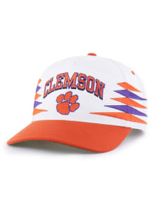 47 Clemson Tigers Diamond Cut Hitch Adjustable Hat - White
