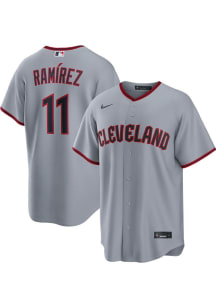 Jose Ramirez Cleveland Guardians Mens Replica Road Jersey - Grey