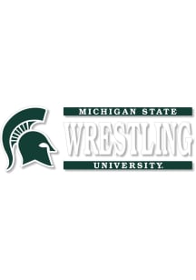Michigan State Spartans 6x2 Wrestling Auto Decal - Green