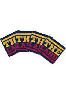 Cleveland The Land 4x4 Wood Coaster - Navy Blue