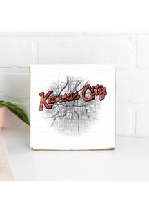 Kansas City Kansas City Map Sign - Red