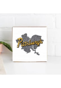 Pittsburgh Pittsburgh Map Sign - Yellow
