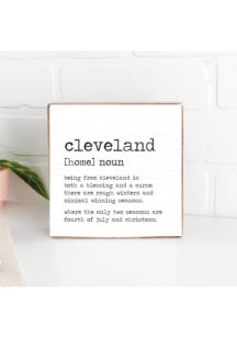 Cleveland Cleveland Dictionary Sign - White