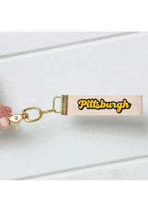 Pittsburgh Pittsburgh Script Keychain - Yellow