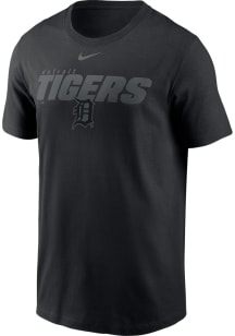 Nike Detroit Tigers Black Black Tonal Primary Logo Short Sleeve T Shirt