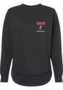 Drew Robinson  Rally Cincinnati Bearcats Womens Black NIL Embroidered Crew Sweatshirt