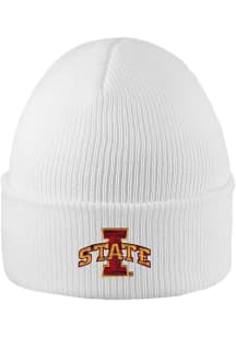 LogoFit Iowa State Cyclones White Northpole Cuffed Mens Knit Hat