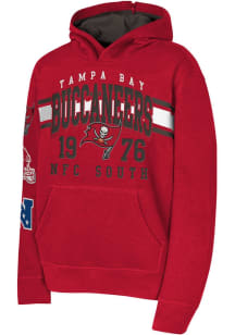 Tampa Bay Buccaneers Youth Red World Wide Long Sleeve Hoodie