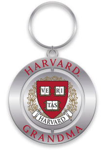 Harvard Crimson Grandma Spinner Keychain - Silver