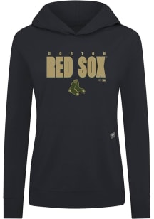Levelwear Boston Red Sox Womens Black Relay Protect Hooded Sweatshirt