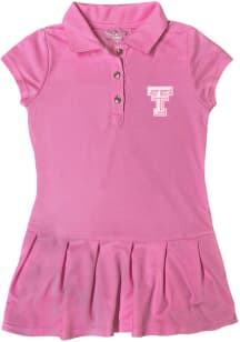 Texas Tech Red Raiders Toddler Girls Pink Caroline Short Sleeve Dress