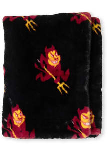 Arizona State Sun Devils Lush Raschel Throw Blanket - Maroon
